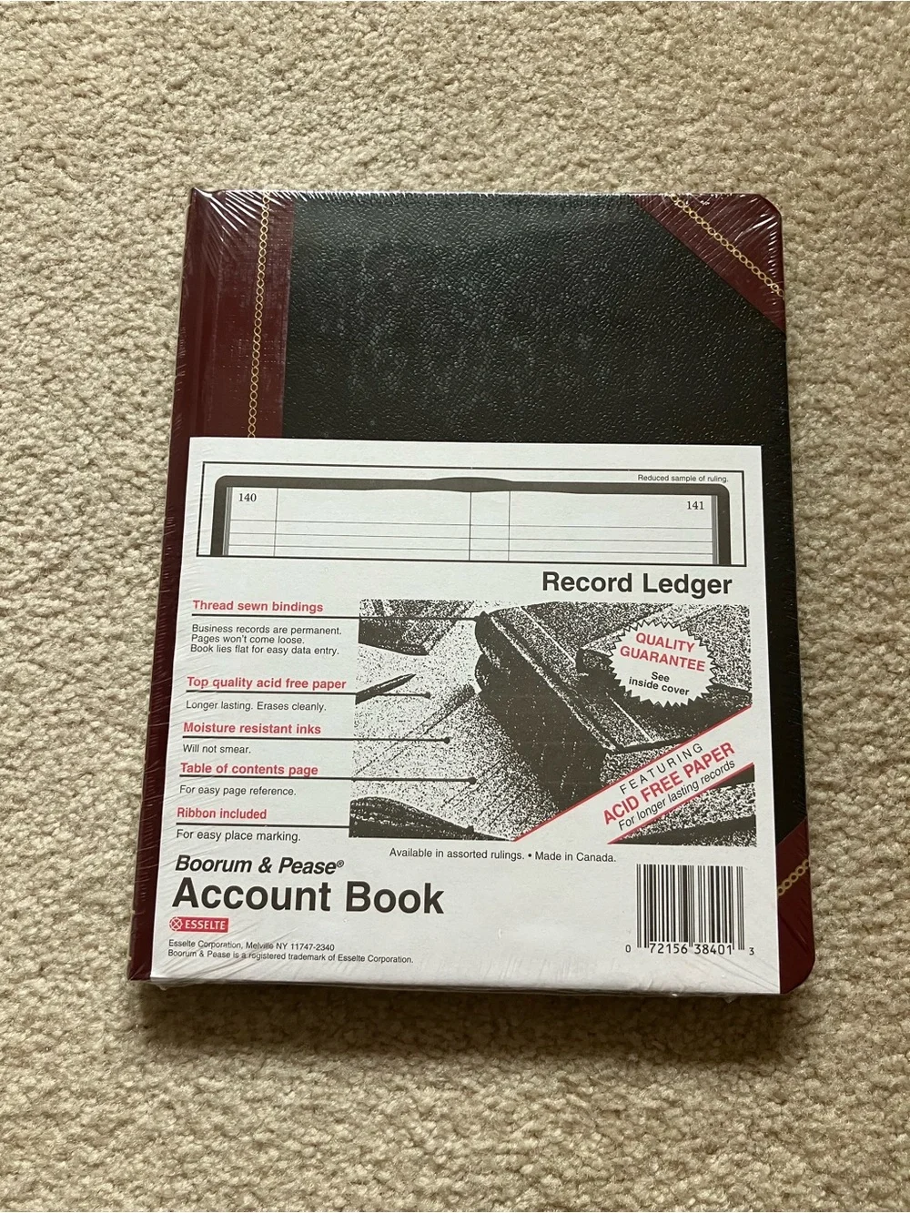 Boorum & Pease Account Book Record Ledger 150 Pages- 38-150R